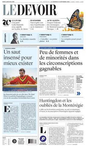 Cover of Le Devoir