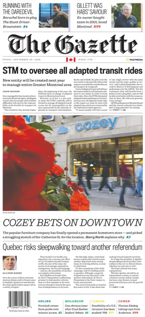 Cover of Montreal Gazette
