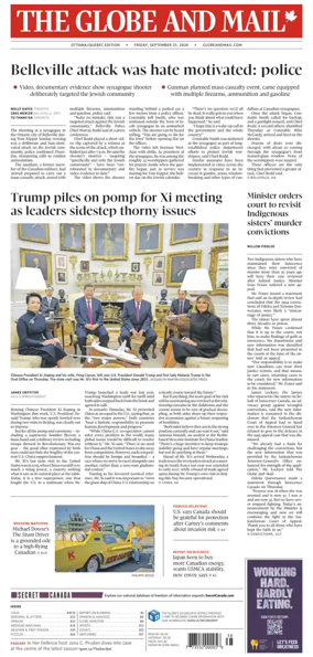 Cover of The Globe and Mail (Ottawa/Quebec Edition)