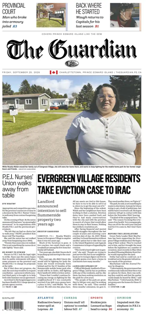 Cover of The Guardian (Charlottetown)