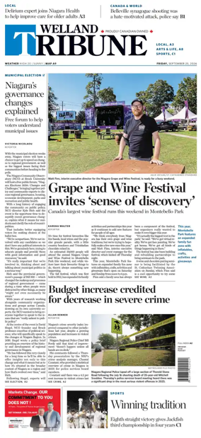 Cover of The Welland Tribune