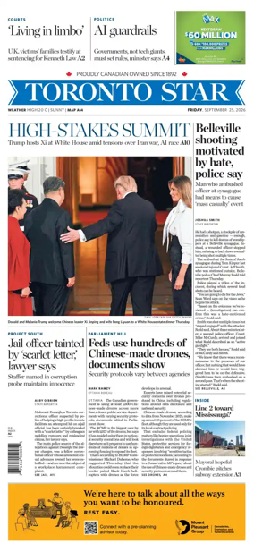 Cover of Toronto Star