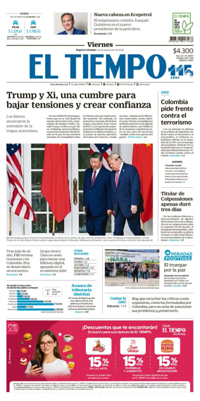Cover of El Tiempo (Bogota)