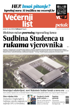 Cover of Vecernji list - Zagreb