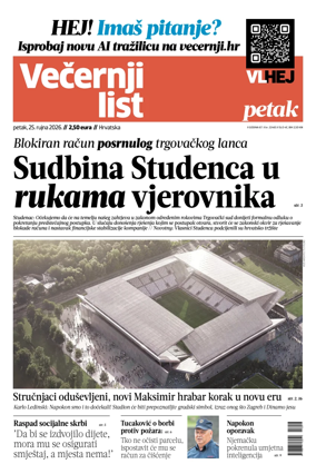Cover of Vecernji list - Hrvatska