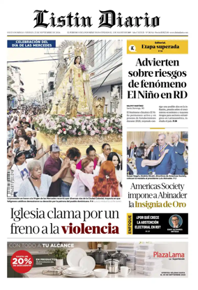 Cover of Listin Diario