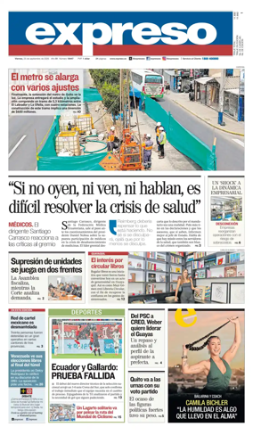 Cover of Diario Expreso