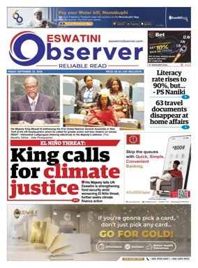 Cover of Eswatini Observer