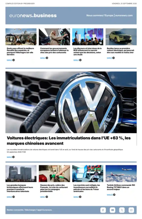Cover of Euronews Business (French)
