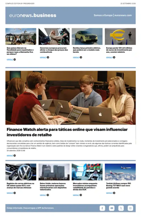 Cover of Euronews Business (Portuguese)