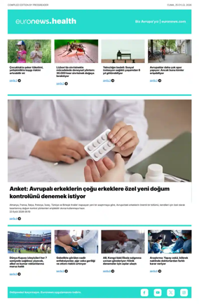 Cover of Euronews Health (Turkish) Compiled Edition