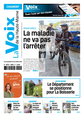 Cover of La Voix de la Haute-Marne edition Chaumont
