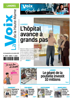 Cover of La Voix de la Haute-Marne edition Langres
