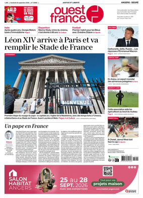 Cover of Ouest France (Angers / Segre)