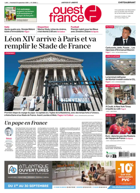 Cover of Ouest France (Chateaubriant)