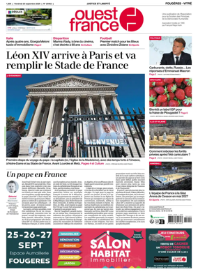 Cover of Ouest-France (Fougeres Vitre)