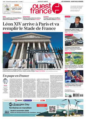 Cover of Ouest France (Les Herbiers / Montaigu)