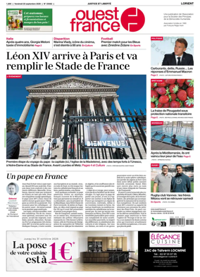 Cover of Ouest France (Lorient)