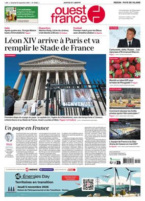 Cover of Ouest France (Redon / Pays de Vilaine)