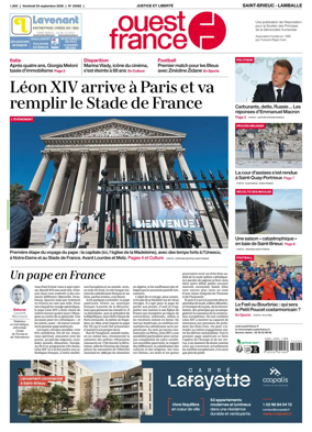 Cover of Ouest-France (Saint-Brieuc Lamballe)