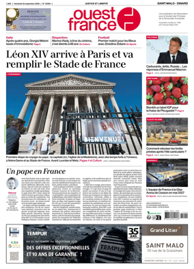 Cover of Ouest France (Saint-Malo)