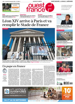 Cover of Ouest France (Saint-Nazaire La Baule Guerande)