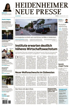 Cover of Heidenheimer Neue Presse