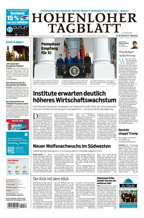 Cover of Hohenloher Tagblatt