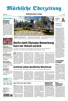 Cover of Markische Oderzeitung Strausberg
