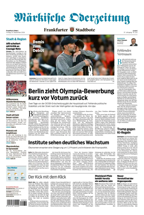 Cover of Markische Oderzeitung Frankfurt (Oder)