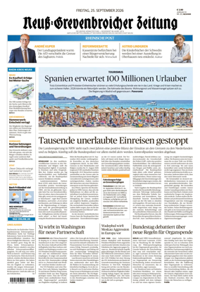 Cover of Neuss-Grevenbroicher Zeitung Neuss