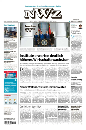 Cover of NWZ – Neue Wurttembergische Zeitung