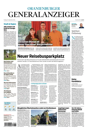 Cover of Oranienburger Generalanzeiger