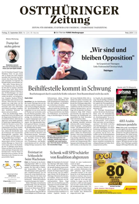 Cover of Ostthuringer Zeitung (Saale-Holzland-Kreis)