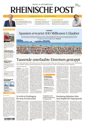 Cover of Rheinische Post - Monchengladbach and Korschenbroich