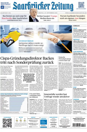 Cover of Saarbruecker Zeitung