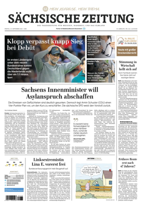 Cover of Sachsische Zeitung (Meissen Radebeul und das Elbland)