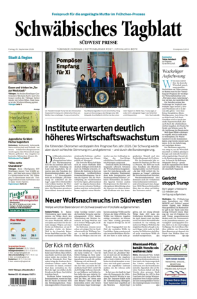 Cover of Schwabisches Tagblatt - Tubinger Chronik