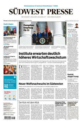 Cover of Sudwest Presse - Metzinger Uracher Volksblatt - Der Ermstalbote