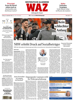 Cover of Westdeutsche Allgemeine Zeitung (Essen)
