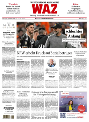 Cover of Westdeutsche Allgemeine Zeitung (Herne)