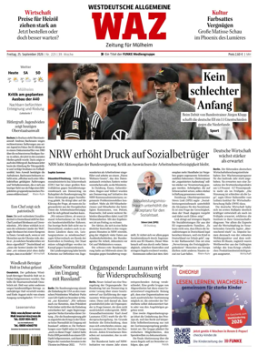 Cover of Westdeutsche Allgemeine Zeitung (Mulheim an der Ruhr)
