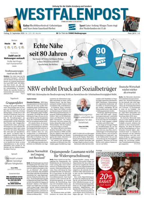 Cover of Westfalenpost (Arnsberg)
