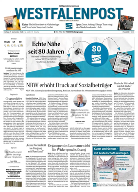 Cover of Westfalenpost (Bad Berleburg Wittgenstein)