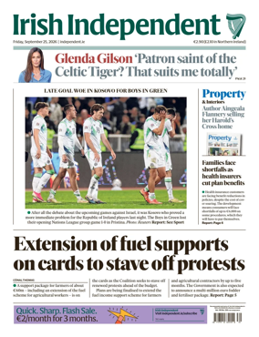Cover of Irish Independent