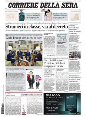 Cover of Corriere della Sera
