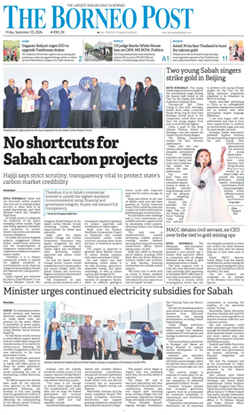 Cover of The Borneo Post (Sabah)