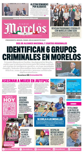 Cover of Diario de Morelos