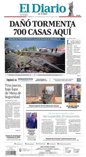 Cover of El Diario de Juarez