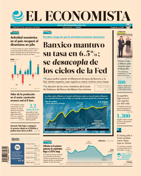 Cover of El Economista (Mexico)